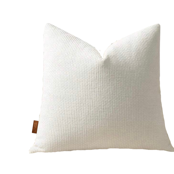 White Velvet Cushion by AMANII SPXCES