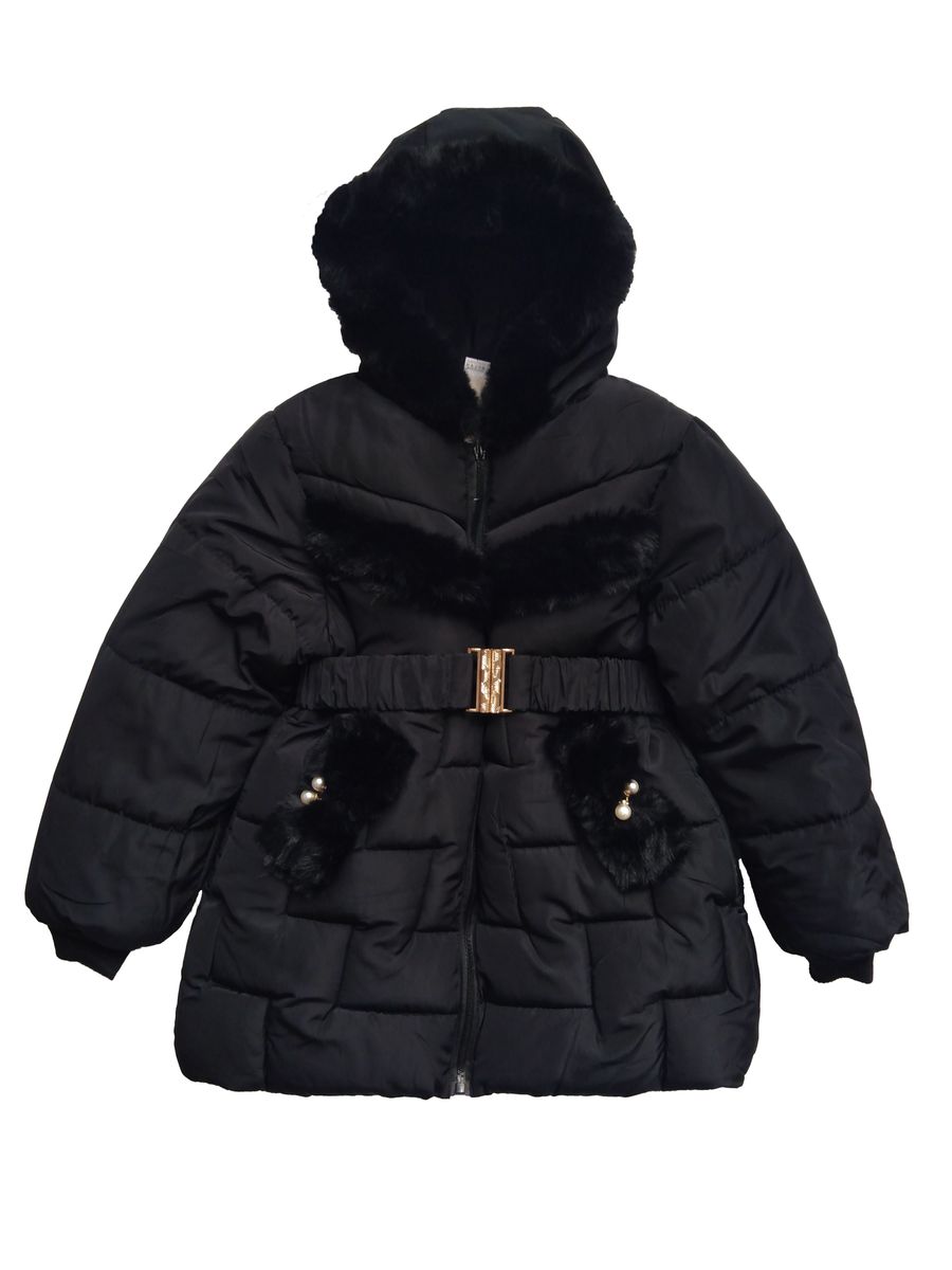 Mimosa Girl's Winter Fur Trim Hooded Jacket | Buy Online in South ...