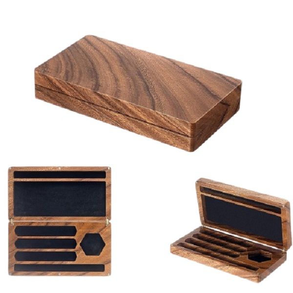 Multifunctional Dark Walnut Dice Box Portable and Stylish Storage for Gamers