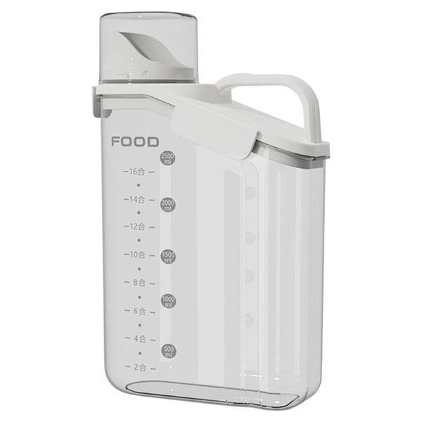1800ml Food Storage Container with Handle and Pour Spout - Transparent