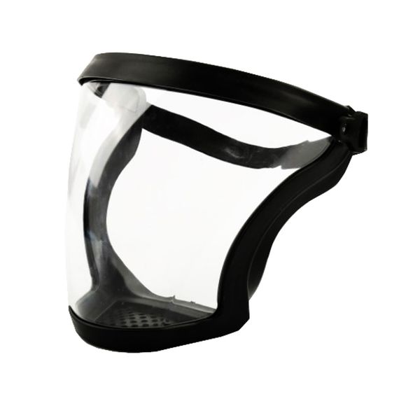 Face Shield-Full Protective Mask with Adjustable Elasticated Strap - Black
