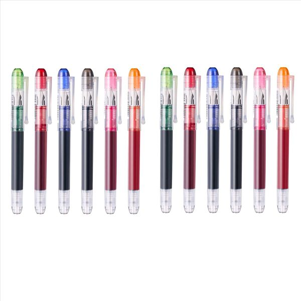 6 Pieces Of Multi-Color Disposable Fountain Pens Used For Sketching