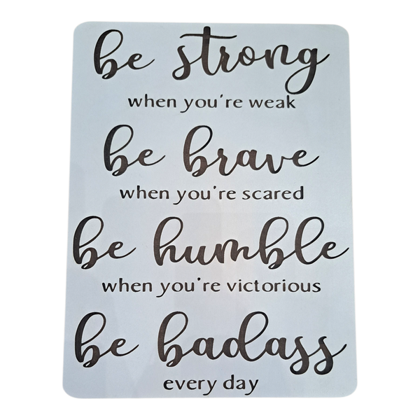 Gift Emporium Wooden-Style Wall Art - Be Strong Be Brave Quote