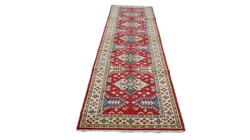 Afghan Kazak Carpet 350cm x 80cm Hand Knotted