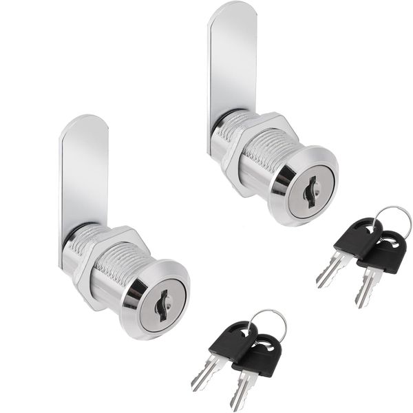 Lock Cam N/P 2 Pieces Cupboard Locks Drawer Lock Letterbox Lock Lever Lock