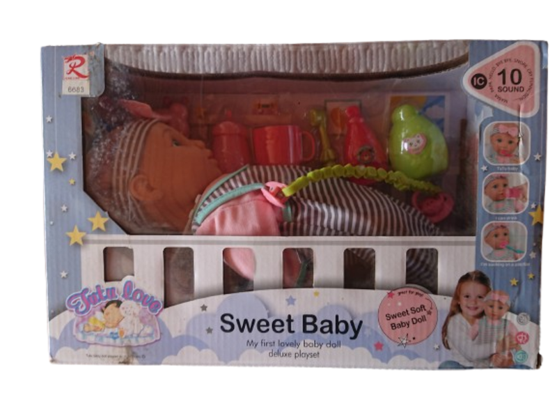 Sweet Baby Candy - My First Lovely Baby Doll Deluxe Playset Striped Outfit