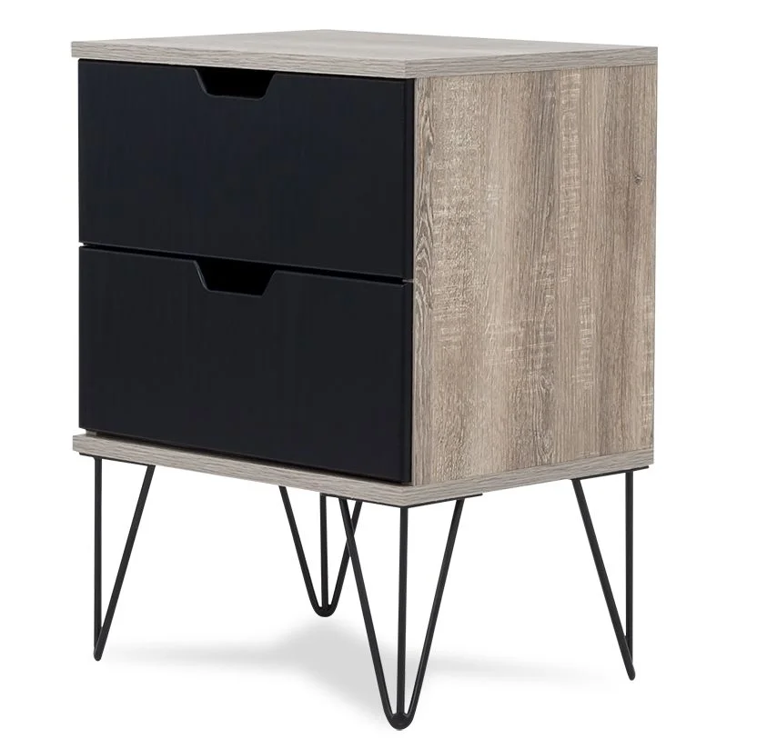 2 Draw Pedestal - Engineered Wood Bedside Table
