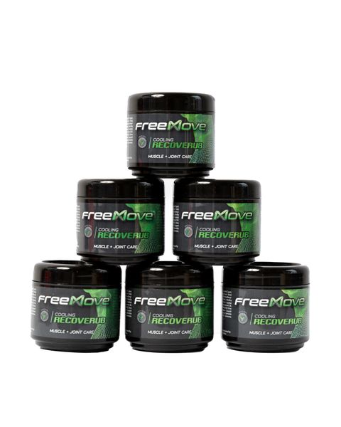 FreeMove Recoverub Cooling Muscle Massage Cream 6 x50g jars