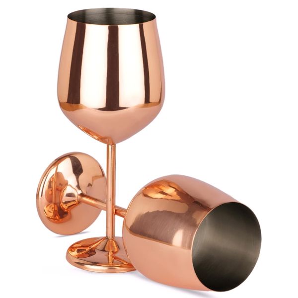Sip Stem 2 or 4x 530ml Rose Gold Plated Wine Goblets