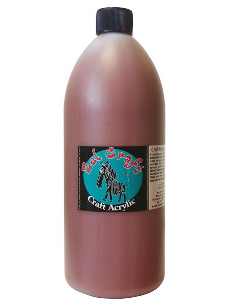 Zelcraft Acrylic Craft Paint - 1l - Brown
