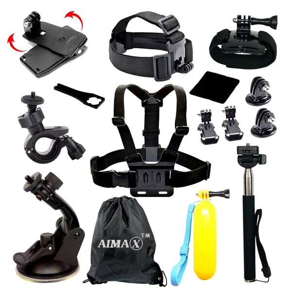 AIMAX 15-in-1 Accessories Kit for GoPro hero and DJI Osmo Action