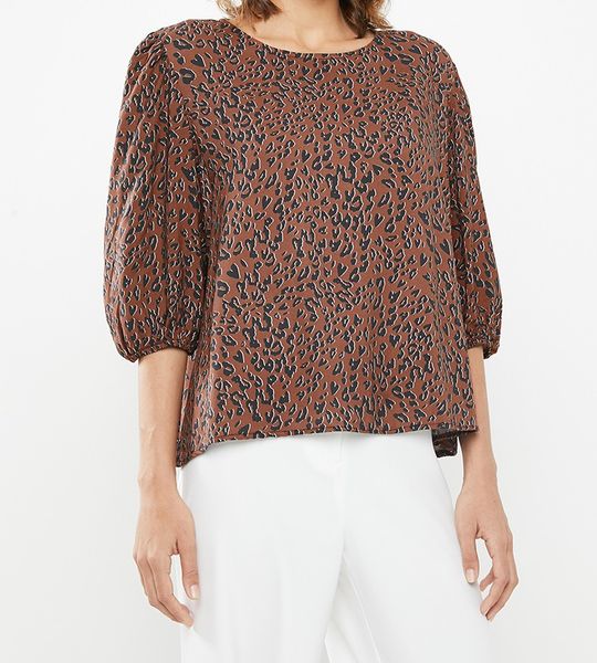 Women's Edit Boxy Blouse Round Neck - Purfect
