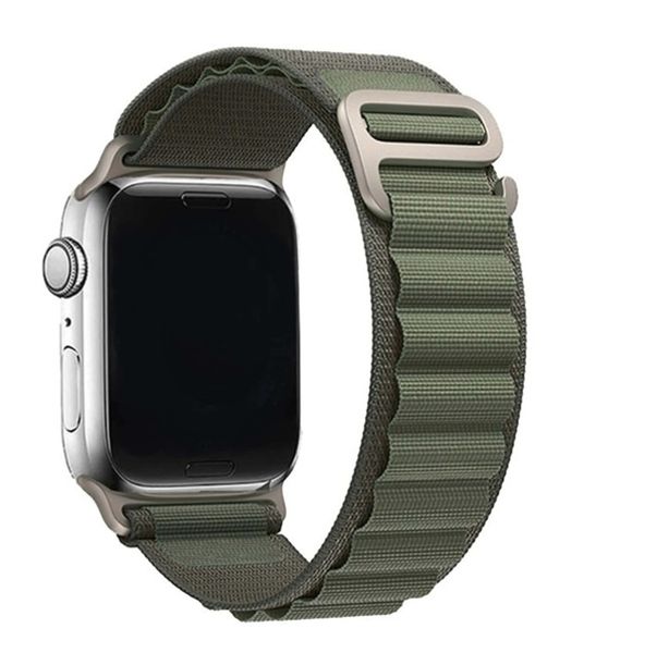 Nylon Loop Watch Band For Apple With Metal Hook - Orange