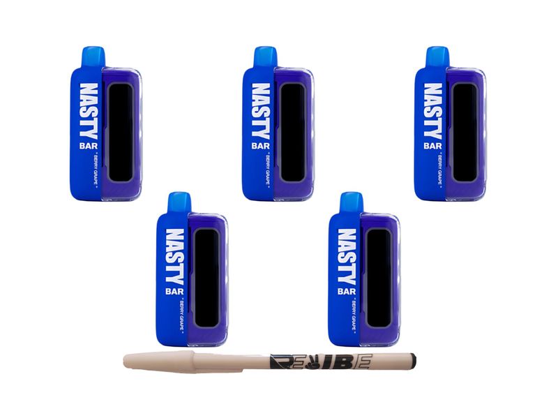 Nasty XL 20000 Rechargeable Disposable Vape 5% Berry Grape 5 Pack