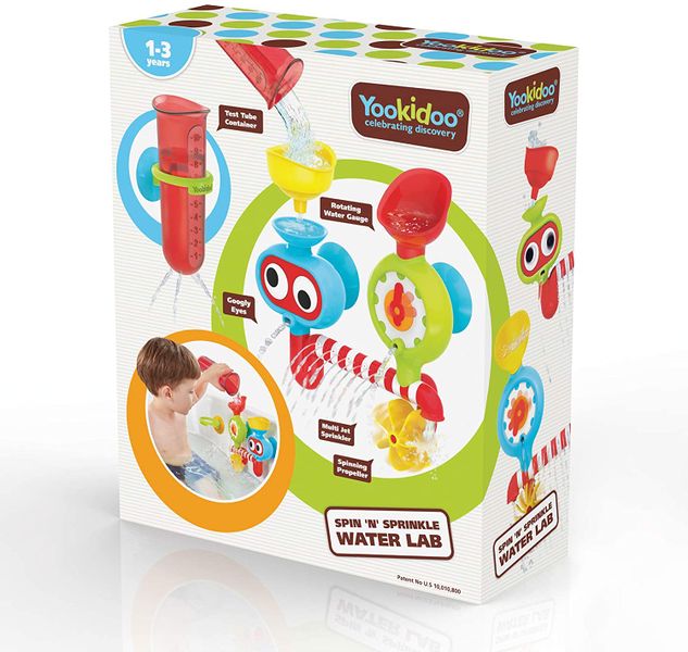 Yookidoo Spin n Sprinkle Water Lab Bath Toy