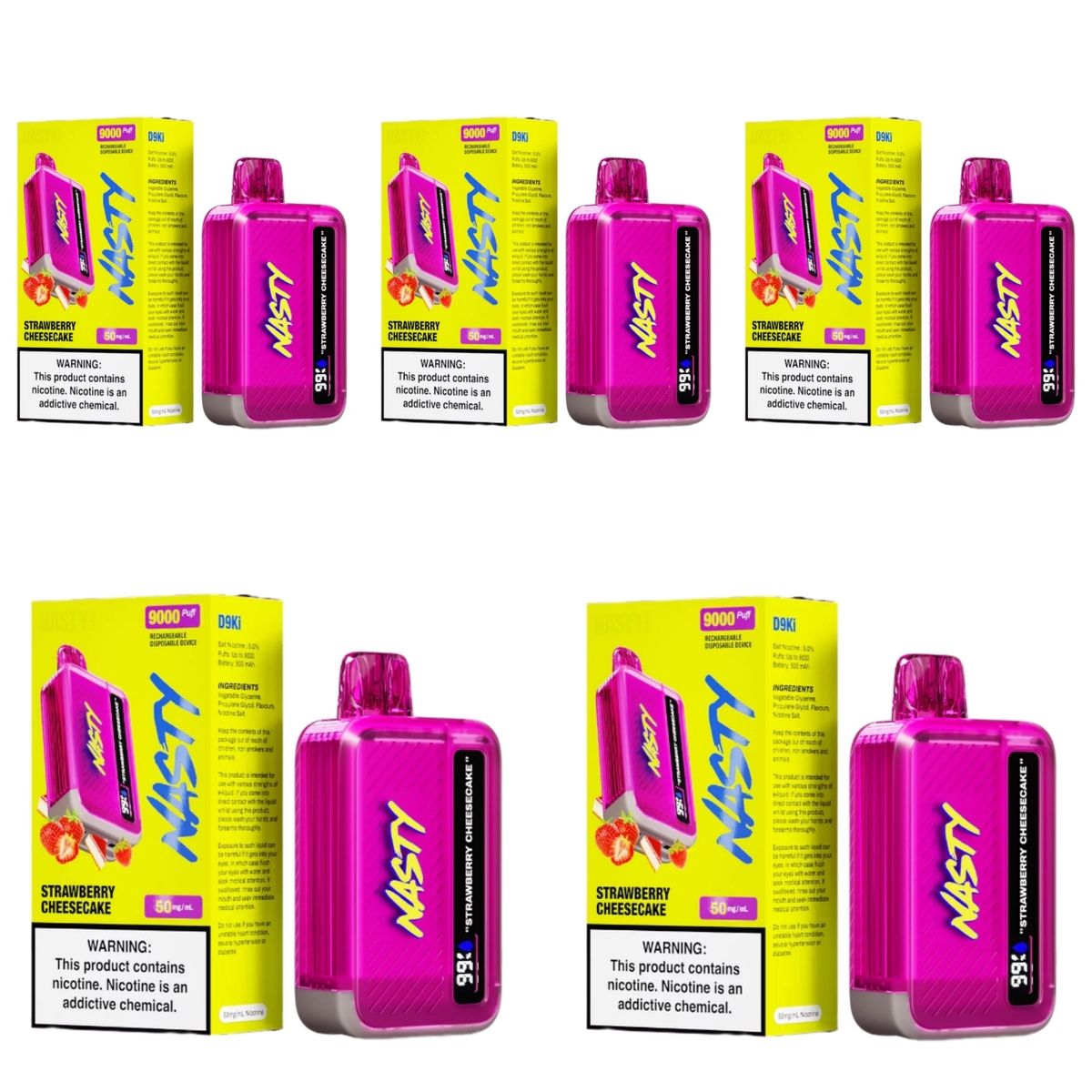 Nasty Bar 9000 Puffs Disposable Vape - Strawberry Cheesecake (Pack of 5) |  Shop Today. Get it Tomorrow!