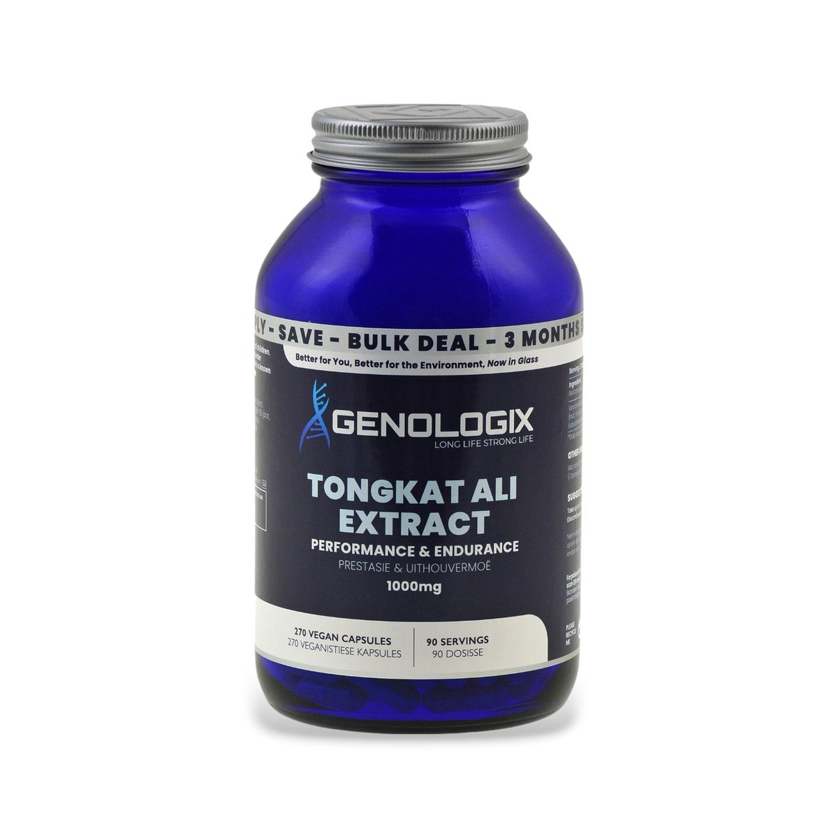 Genologix - Tongkat Ali Extract 1000mg Bulk (90 servings x 270 capsules)
