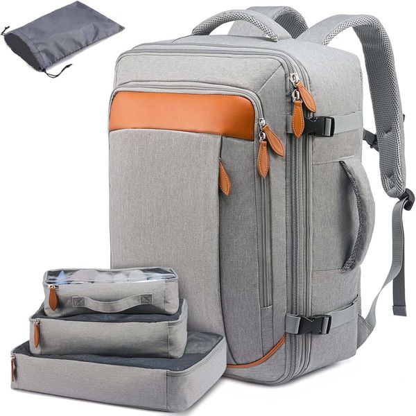 Large Travel Backpack with 4 Accessory Bags Multi-functional Backpack