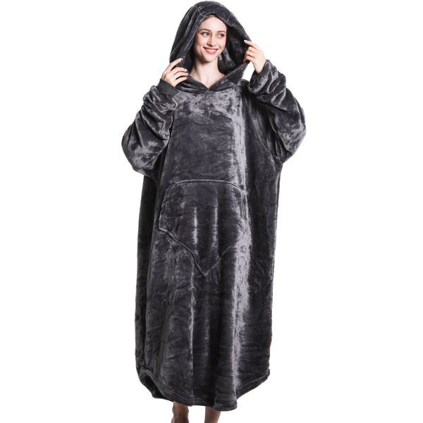 Iconix Oversized Floor-Length Body Blanket Hoodie