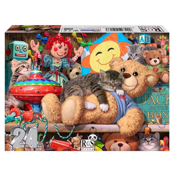 RGS Group Kitten in Toy Cupboard 24 Piece Jigsaw Puzzle