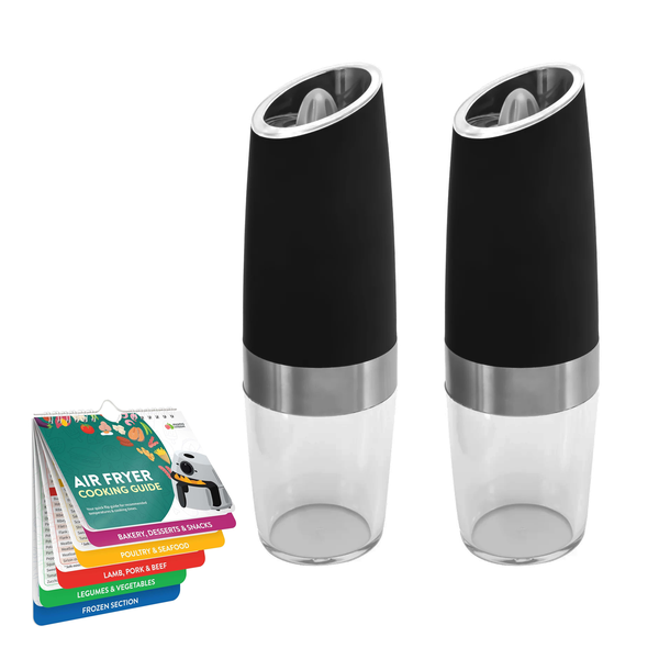 Electric Gravity Salt &amp; Pepper Mill and Air Fryer Cooking Guide