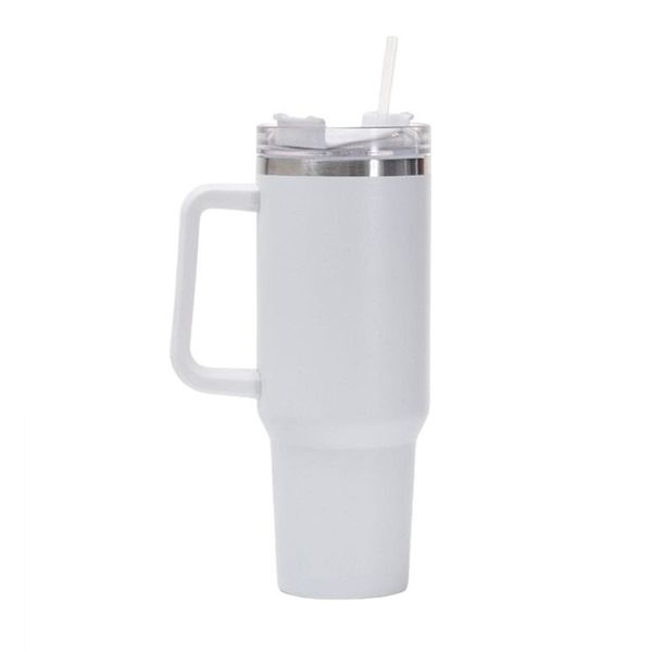 1.2L Double-Wall Stainless Steel Reusable Vacuum Flask With Straw
