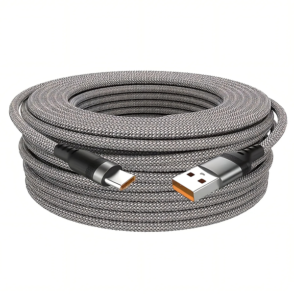 5M Extra Long Nylon Braided USB to USB Type-C Cable