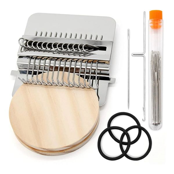Small Weaving Loom Darning Loom Speedweve DIY Type Weave Tool with 14 Hooks