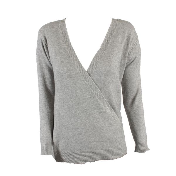 Blackcherry Grey Cross Over Cardigan