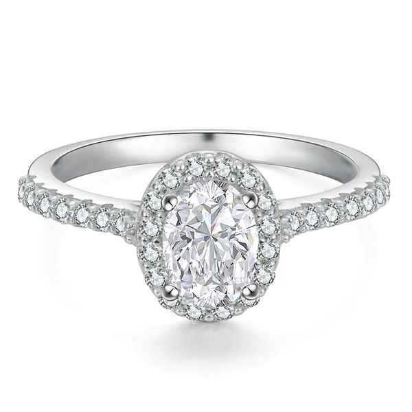 Colton James Premium 1.0ct Moissanite Engagement Ring - Oval Cut Halo