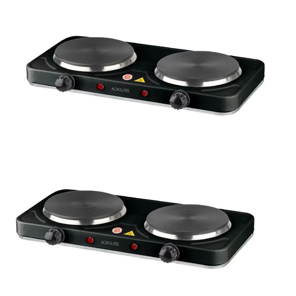 2 Pack-1000W+1000W portable electric stove with 2 burners
