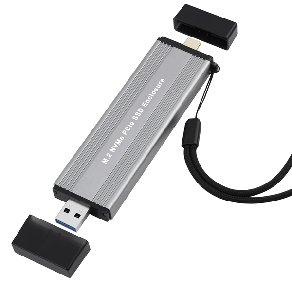 M 2 Nvme Pcie Ssd Enclosure With Usb C 3 1 Gen 2 Usb3 0 To M 2 M Key