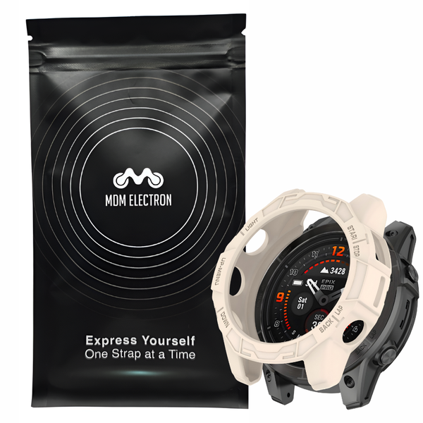 Armor Hollow TPU Protective Case Compatible with Garmin Fenix E 47mm- Beige