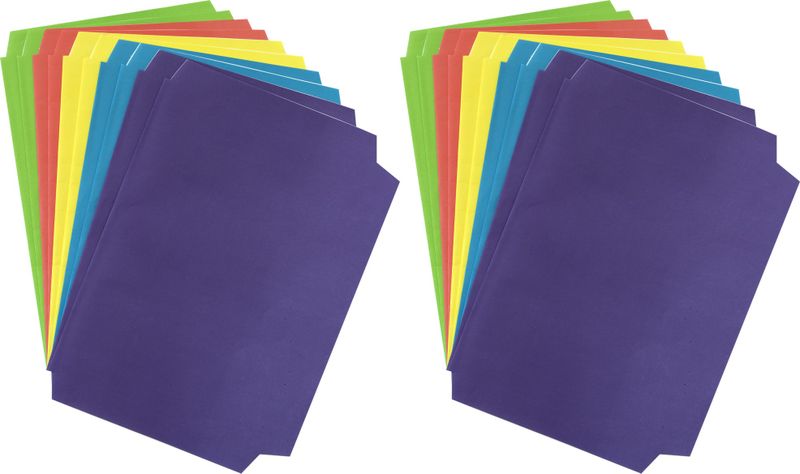 Book Cover - A4 Pre-Cut Bright Paper - 10 Sheets X2