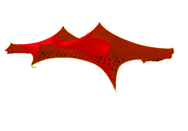 Stretch Tent Gazebo 5.m x 10.m Red