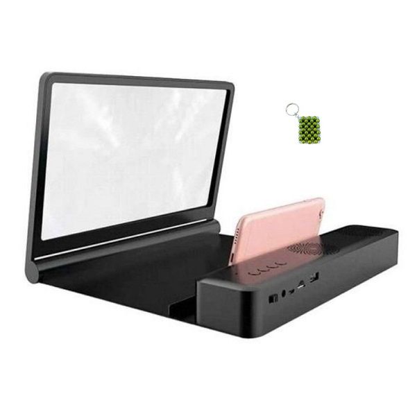 F12 Phone Screen Magnifier With Bluetooth Speaker 6D + Key Chain