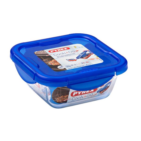 Pyrex - Cook &amp; Go Glass Small Square Roaster With Lock-Lid