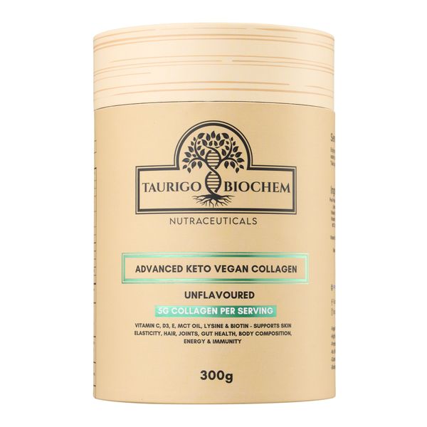 Taurigo BioChem Vegan Collagen-Unflav.| MCT, Lysine, Biotin, Vit C, D3 &amp; E