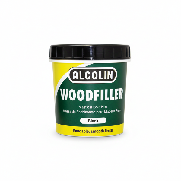 Alcolin Black Wood Filler 200g - Durable, Sandable Finish