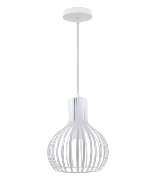 Curved Iron Retro Ceiling Pendant Light White - EMS