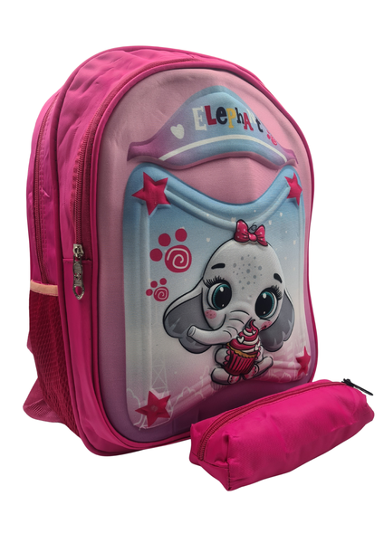 Pink Elephant 3D School Bag Back Pack for Preschool &amp; Foundation Phase