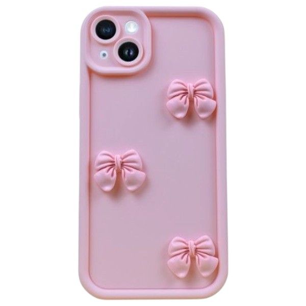 Bows of Charm Phone Case Compatible With Phone 14 Plus - Pink