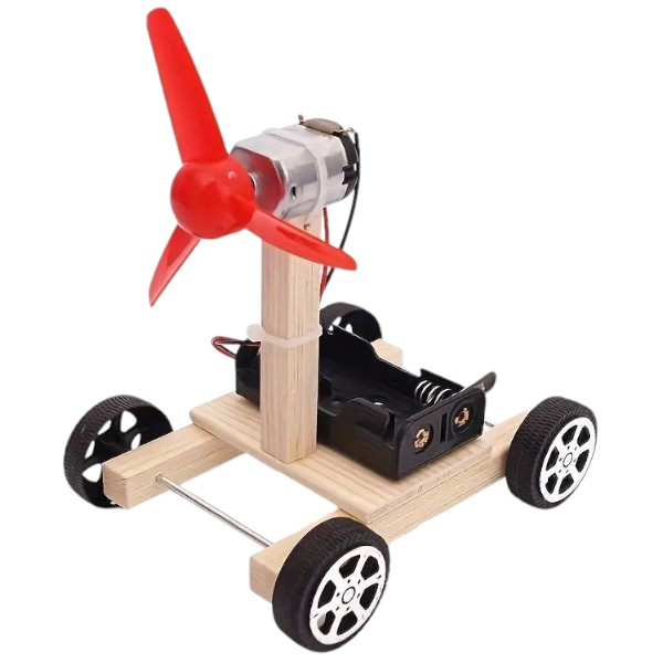 Battery-Operated DIY Air-Powered STEM Kit Interactive Toy Vehicle