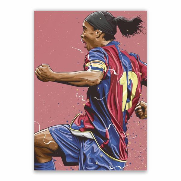Ronaldinho Cartoon Poster - A1