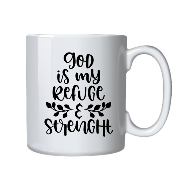 God is Refuge Strength Christian Theme Birthday Christmas Gift Mug Cup-402