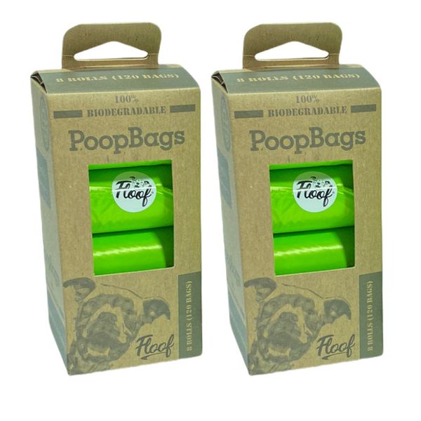 Floof - 240 x 100% Biodegradable Dog Poop Bags - 16 Roll Value Set