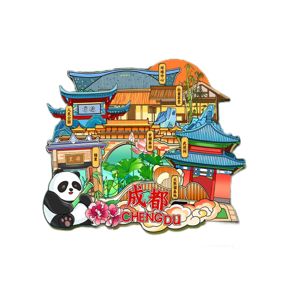 Chengdu China Travel Souvenir Fridge Stickers