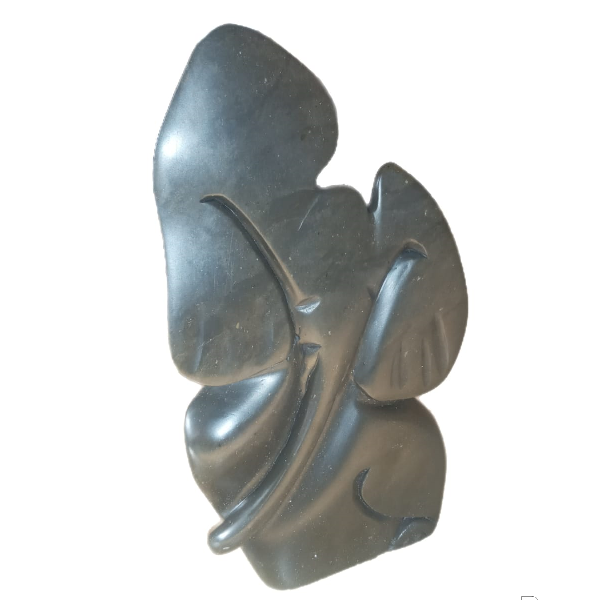 Kitro Grey Abstract Natural Stone Tabletop Elephant Sculptures 20cm