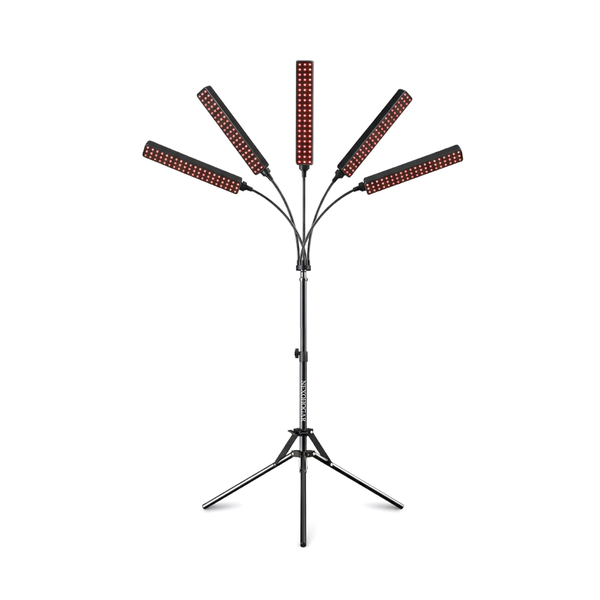 NEXOHOGAR Red Light Therapy Lamp with Stand - 5 Heads Adjustable Floor Lamp