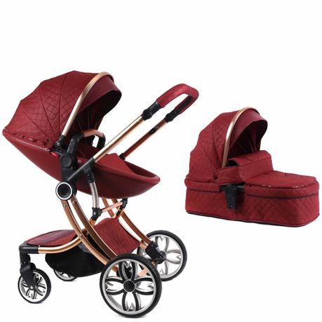 Egg Shell 2 in 1 Luxury Pram Baby Stroller BB 24 RED Shop Today